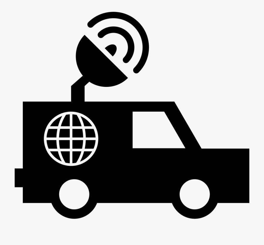 Van Pickup Truck Satellite Truck Clip Art - Satellite Truck Icon, Transparent Clipart