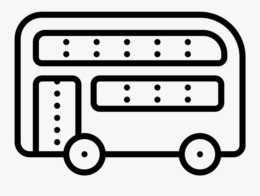 Double Decker Bus Icon - Taxi Cab Clipart Black And White, Transparent Clipart