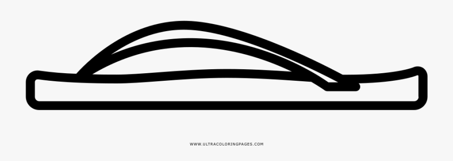 Flip Flop Coloring Page - Flip-flops, Transparent Clipart