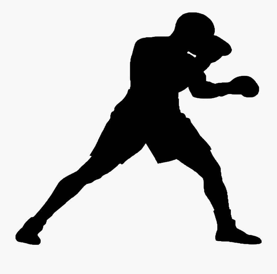 Clip Art Boxing Silhouette - Silhouette Boxing Transparent, Transparent Clipart
