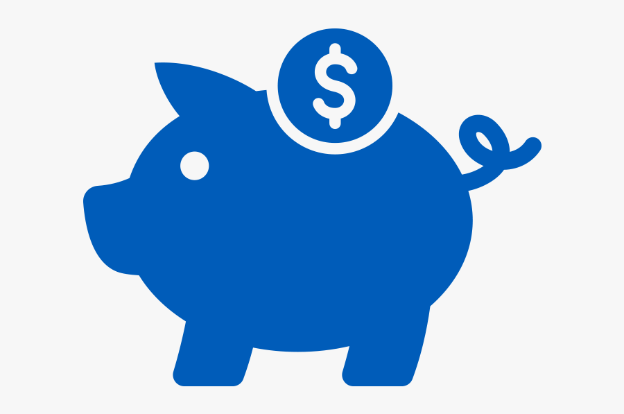 Blue Piggy Bank Clipart, Transparent Clipart