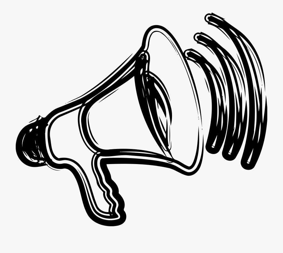 Monochrome - Megaphone, Transparent Clipart