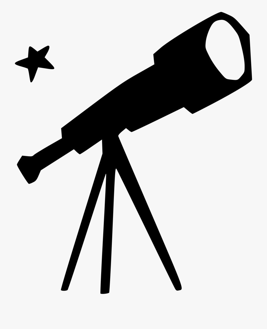 Clip Art Clipart Telescope - Telescope Black And White, Transparent Clipart