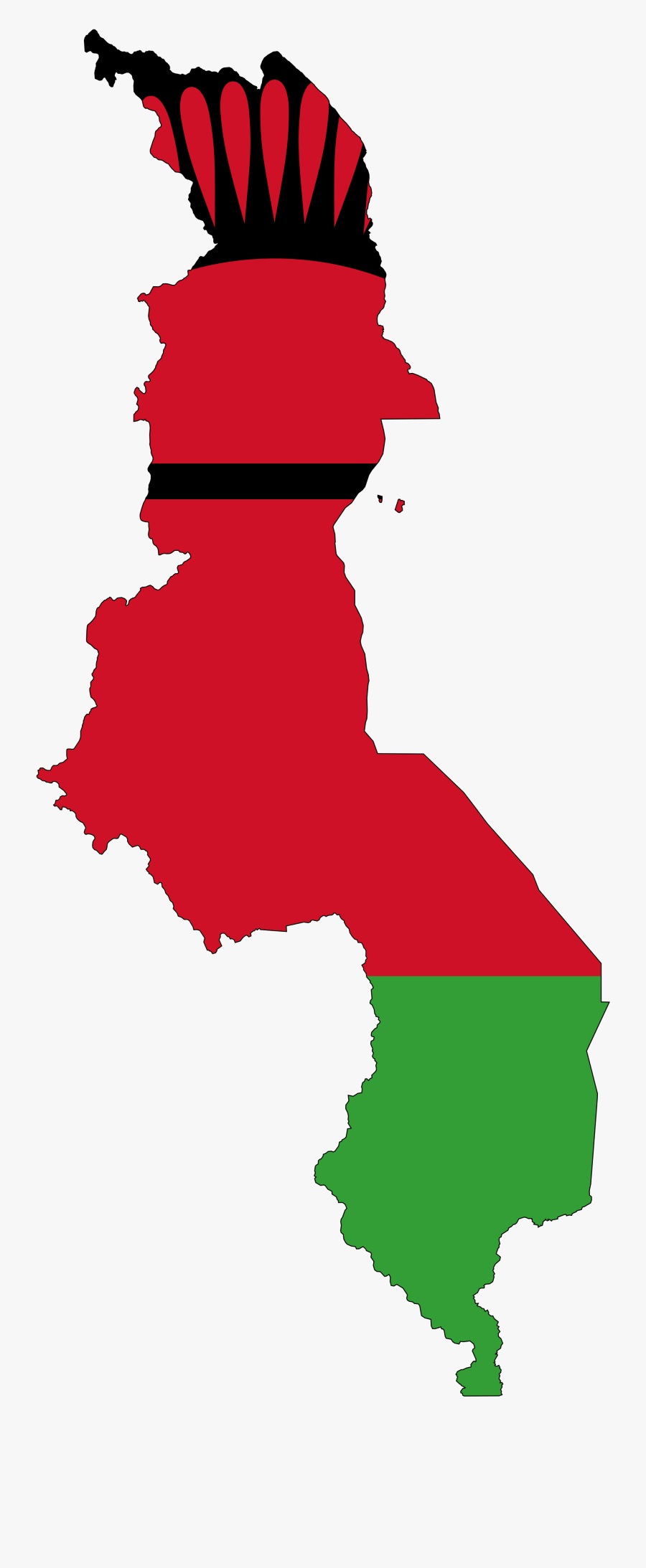 Malawigraphic - Map Of Malawi Regions, Transparent Clipart