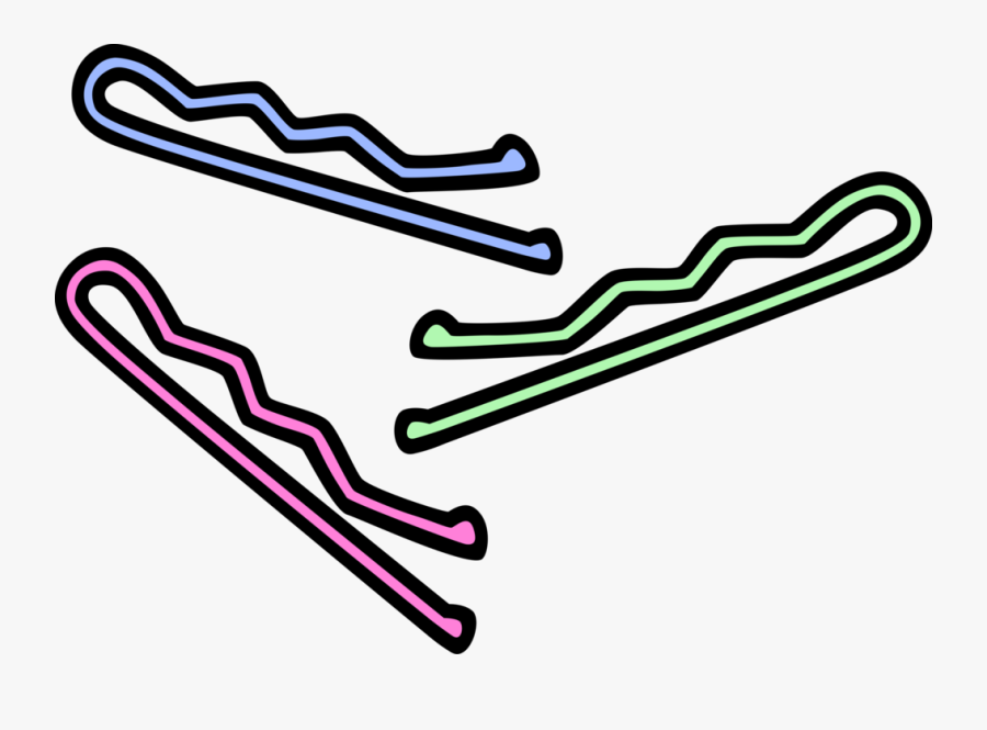 Vector Illustration Of Personal Grooming Hair Bobby - Bobby Pin Clipart, Transparent Clipart