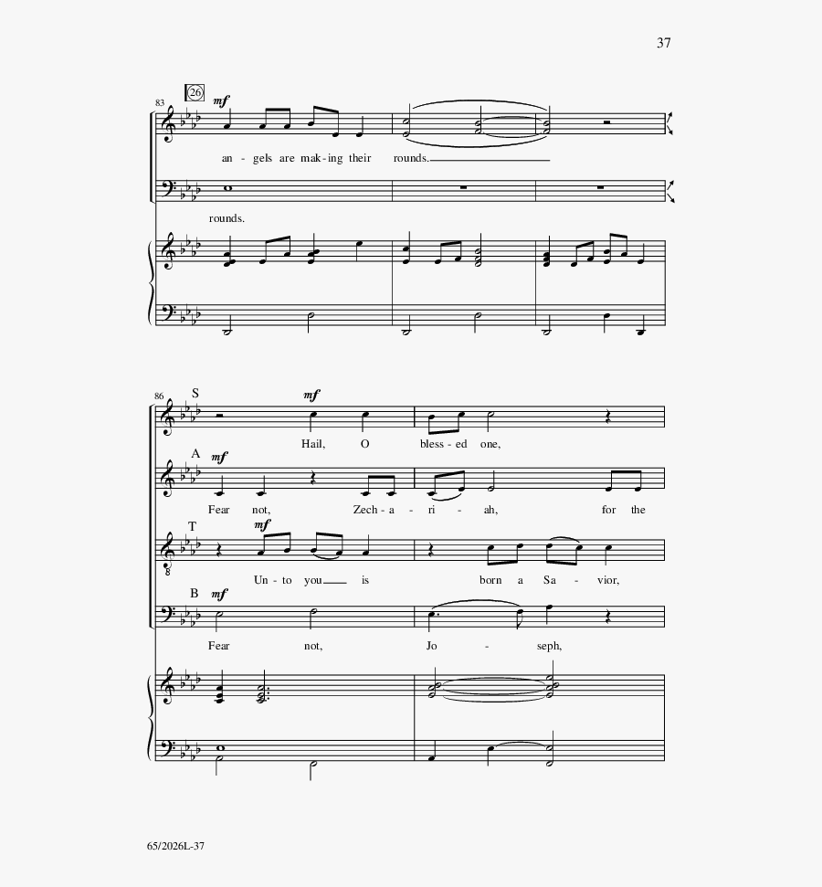 Sheet Music Clipart Ballad - Christmas Blessing Stopford Pdf, Transparent Clipart