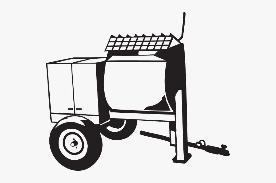 Concrete Mixer, Transparent Clipart