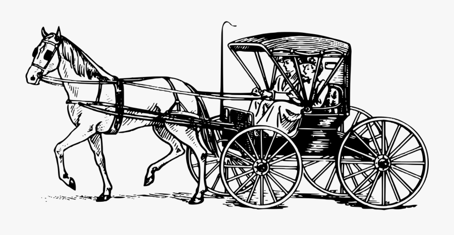Horse And Carriage Drawing, Transparent Clipart