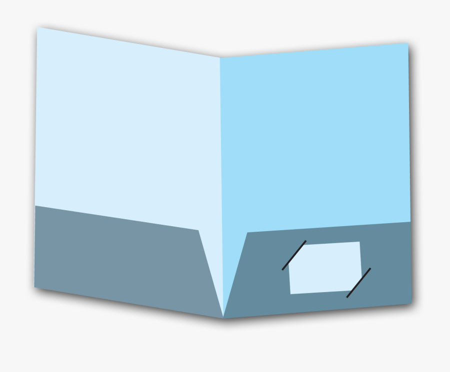 Presentation Folders Color Service - Two Pocket Folder Clip Art, Transparent Clipart