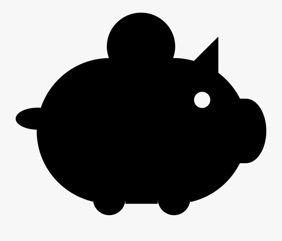 Money Piggy Bank Silhouette With A Coin - Cochon Tirelire Png, Transparent Clipart