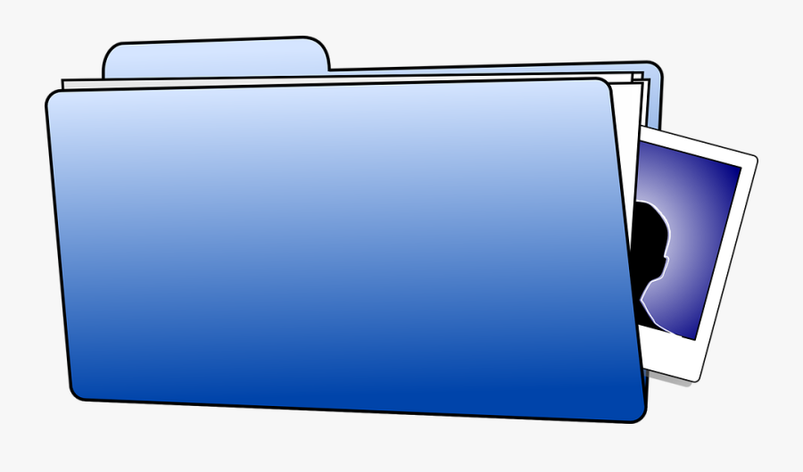 Folder, Office, Images, Blue - Clip Art, Transparent Clipart