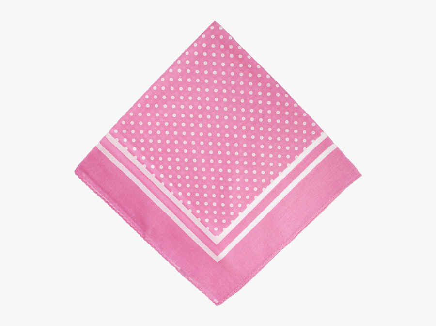 Pink Polka Dot Handkerchief - Clip Art Of Handkerchief, Transparent Clipart