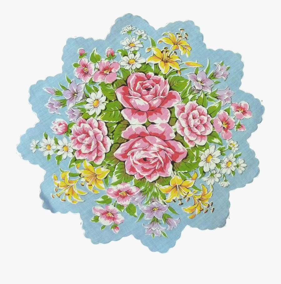 Clip Art With On Round Scalloped - Bouquet, Transparent Clipart