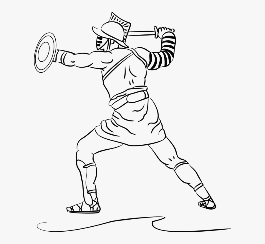 Art,shoe,monochrome - Ancient Rome Gladiators Drawing, Transparent Clipart