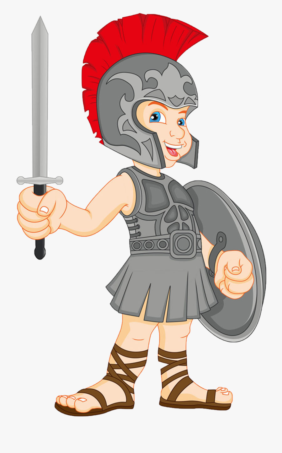 Gladiator Drawing Clip Art - Gladiator Roman Clipart, Transparent Clipart