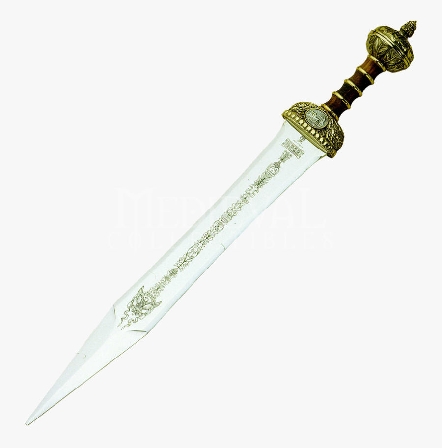 Knightly Sword Ancient Rome Gladius Spatha - Julius Caesar Gladius, Transparent Clipart