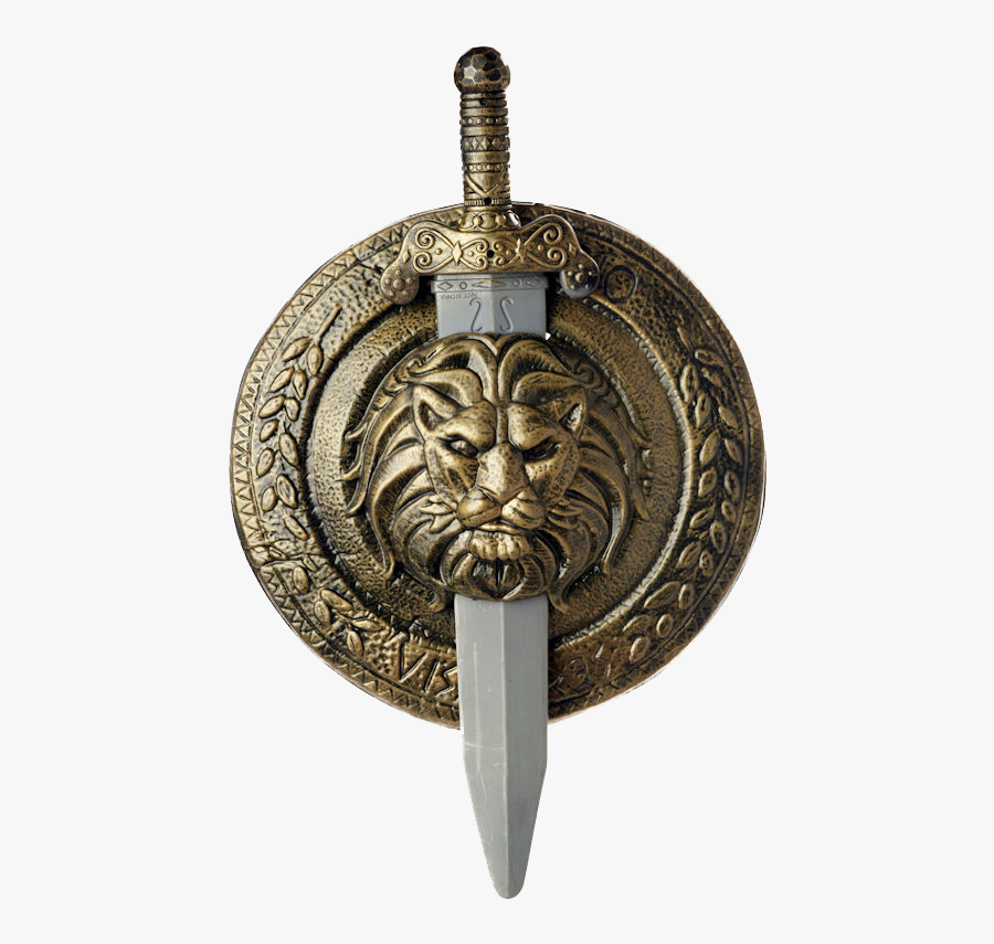 Clip Art Gladiator Shield - Ancient Roman Sword And Shield, Transparent Clipart