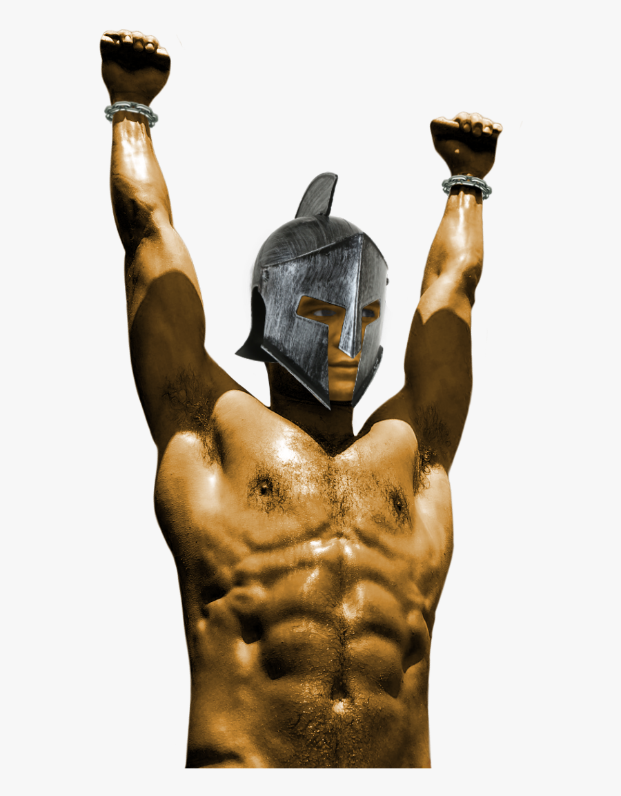 #warrior #champion #gladiator #victory - Barechested, Transparent Clipart