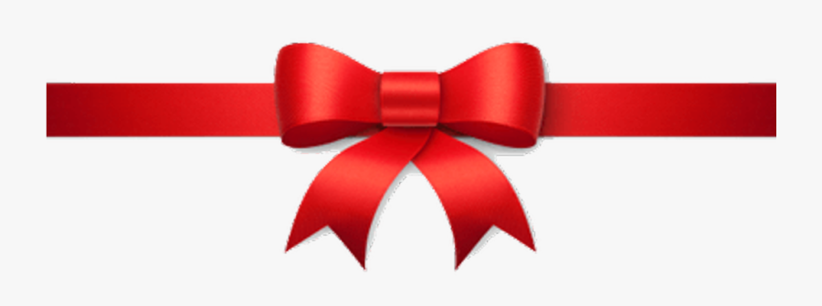 Banner Black And White Ribbon Christmas Art Line - Red Christmas Bow Png, Transparent Clipart