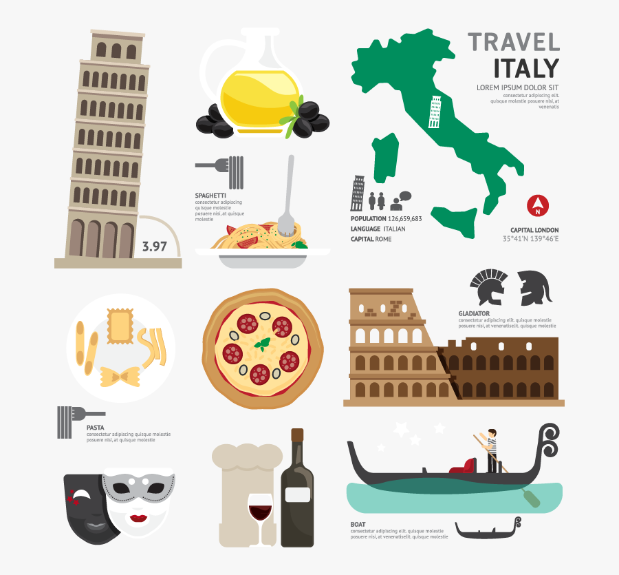 Travel Italy Png Image - Italy Vector Free Download, Transparent Clipart