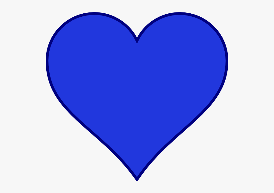 Clip Art Blue Heart, Transparent Clipart