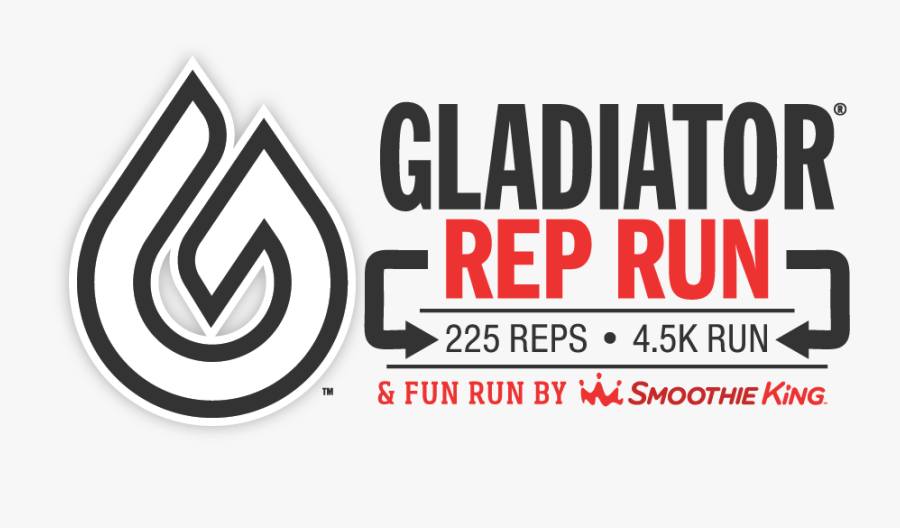 Gladiator Rep Run Logo - Smoothie King, Transparent Clipart