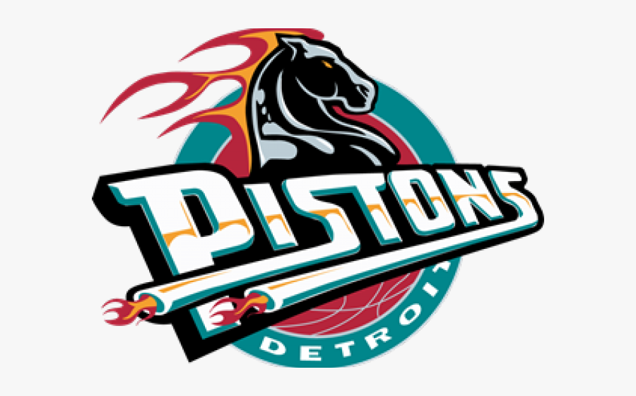 Lambang Piston Keren - 1990 Detroit Pistons Logo, Transparent Clipart