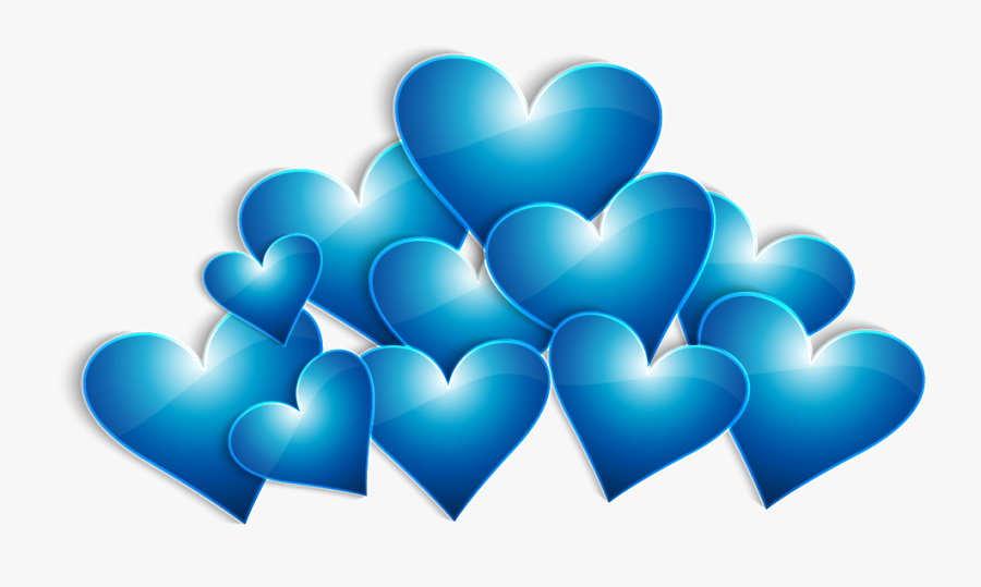 Heart Valentines Day - Transparent Blue Heart Emoji Png, Transparent Clipart