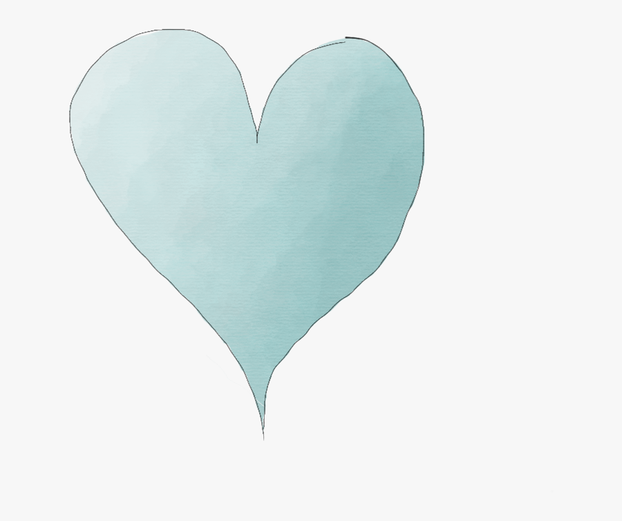 Clip Art Light Blue Heart - Heart, Transparent Clipart