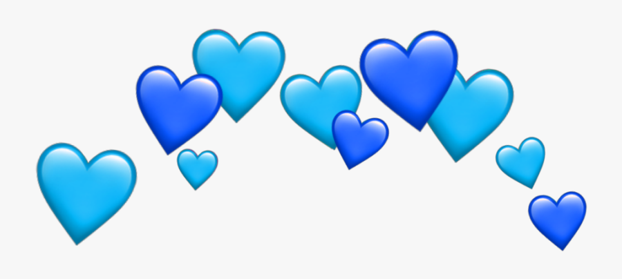 #blue #heart #hearts #tumblr #blueheart #emoji #sticker - Transparent Black Hearts Png, Transparent Clipart
