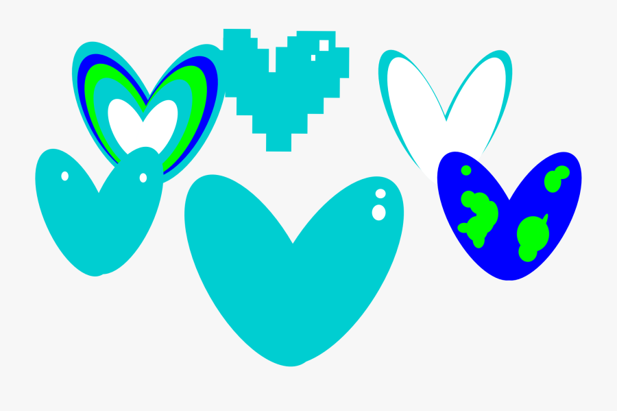 Net » Clip Art » Hart Heart Colour Dark Turquoise - Heart Clip Art Color Blue, Transparent Clipart