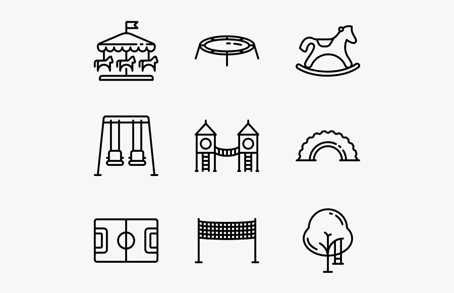 Icons Free Vector - Playground Icon Transparent, Transparent Clipart