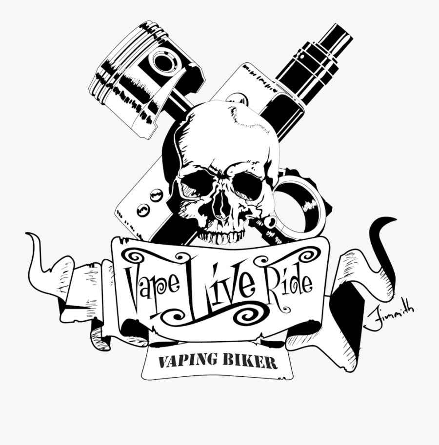 Bikers & Vape Logo, Transparent Clipart