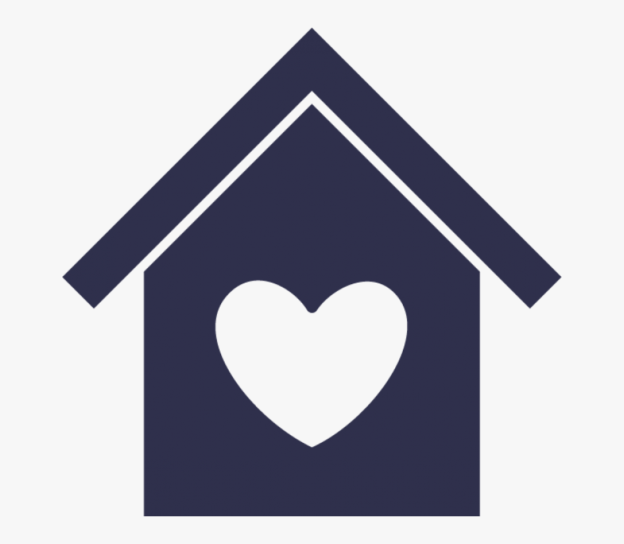 Simple Icon Of A House With A Heart In The Middle - House With A Heart Logo, Transparent Clipart