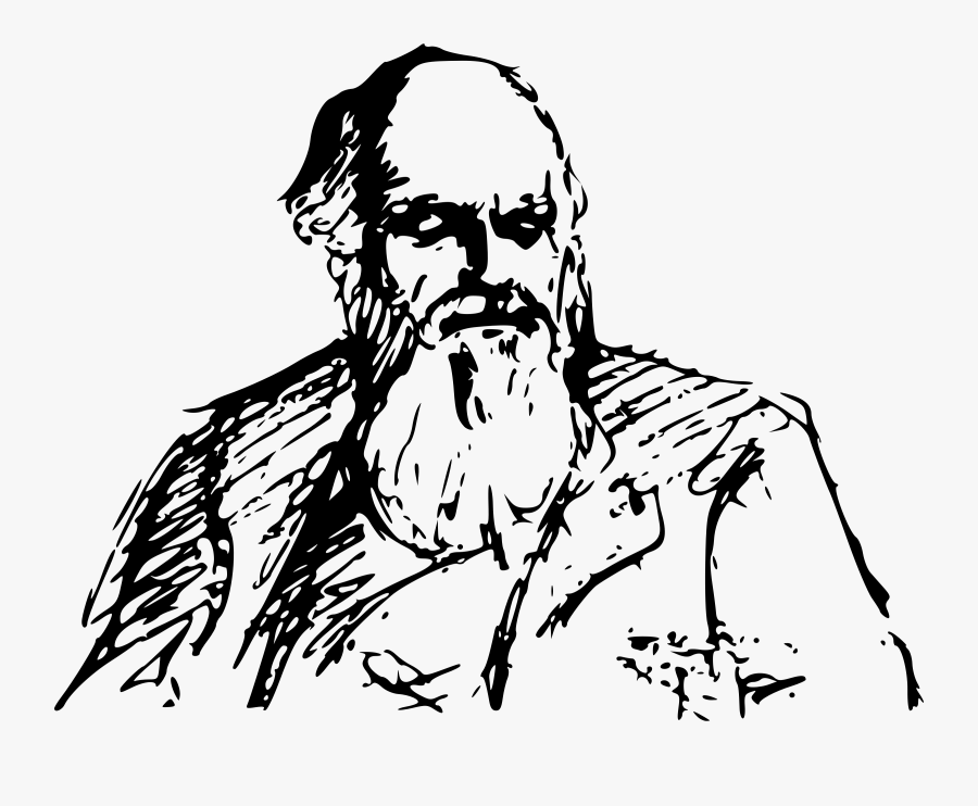 Art,monochrome Photography,artwork - Charles Darwin Clipart Png, Transparent Clipart
