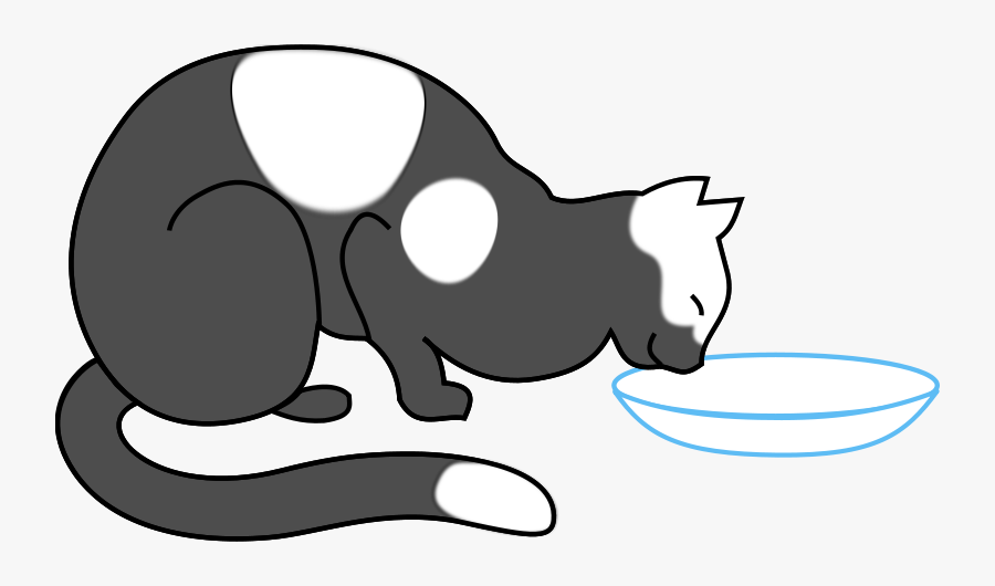 Gambar Kucing Makan Kartun, Transparent Clipart