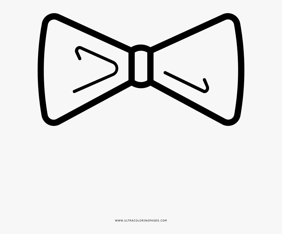 Bow Tie Coloring Page, Transparent Clipart