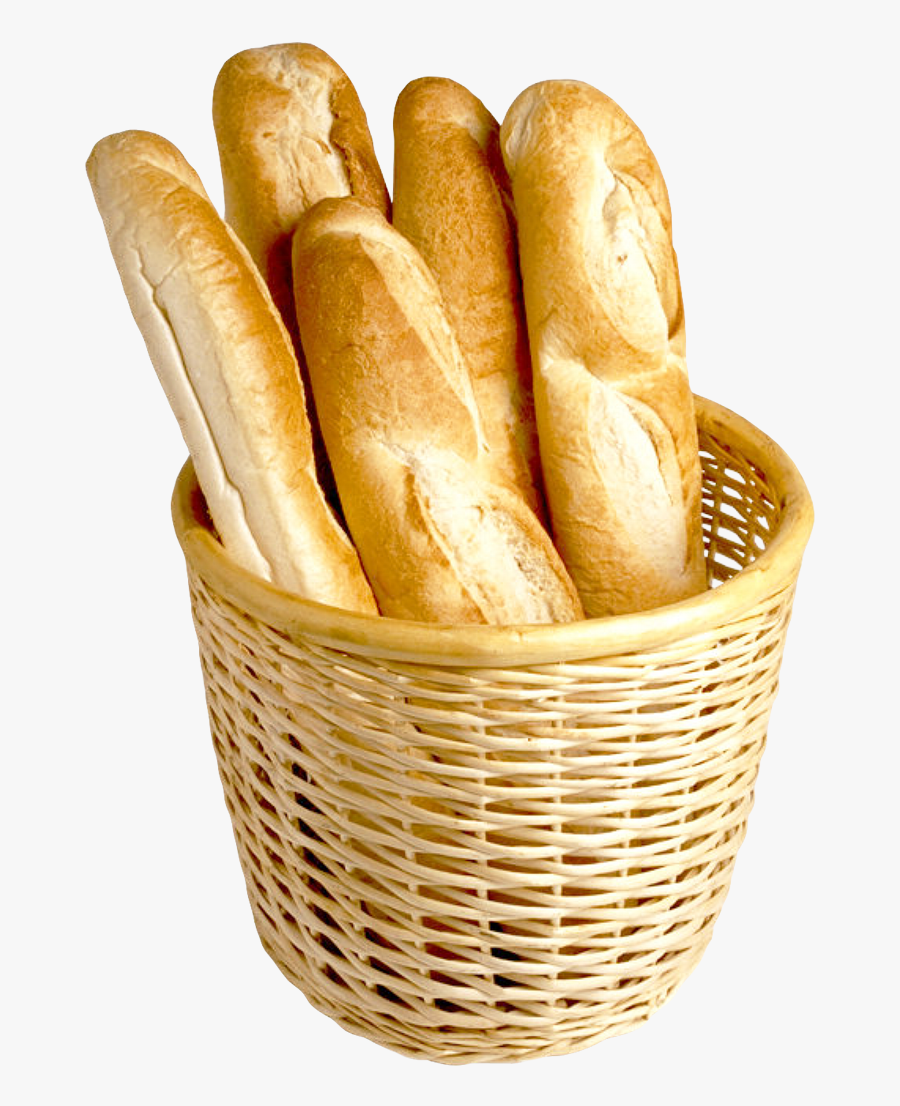 French Bread In Basket Png Image - Basket Of French Baguettes, Transparent Clipart