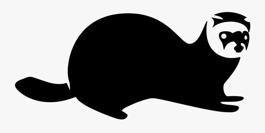 Black-footed Ferret Whiskers Cat - Black Ferret Cartoon, Transparent Clipart