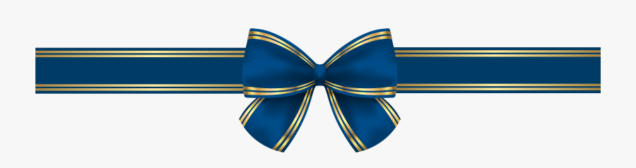 Bow Ties Clipart - Blue & Gold Ribbon, Transparent Clipart