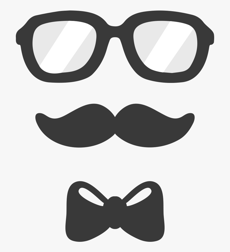 Moño Y Bigote Png, Transparent Clipart