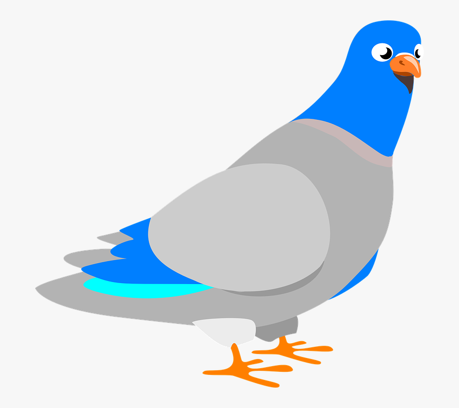 Ictdcsz4 Svg Clip Arts - Cartoon Pigeon, Transparent Clipart
