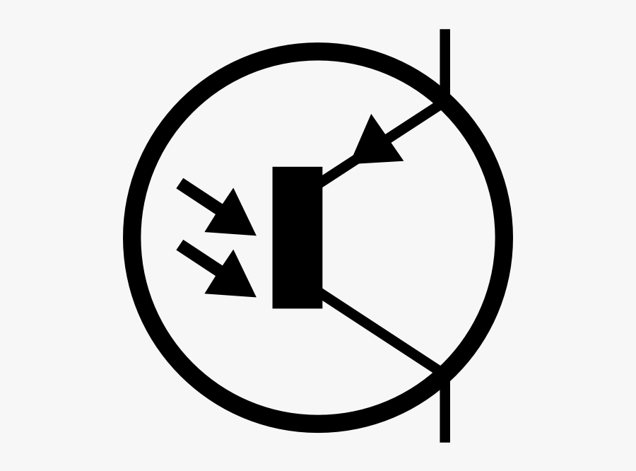 Symbol Of Phototransistor, Transparent Clipart