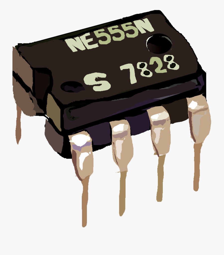 Component Timer Chip Fm Generation Using Clipart Ic - Ic 555 Pulse Width Modulation, Transparent Clipart