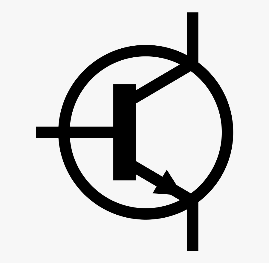 Transistor, Symbol, Electronic, Schematic, Circuit - Transistor Symbol Art, Transparent Clipart