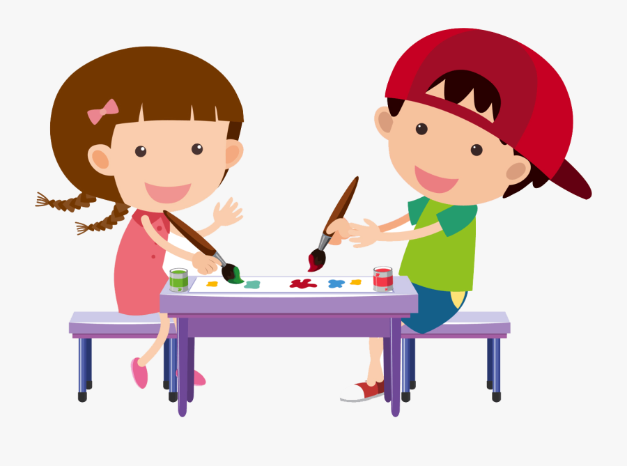 Children Playing And Learning, Transparent Clipart