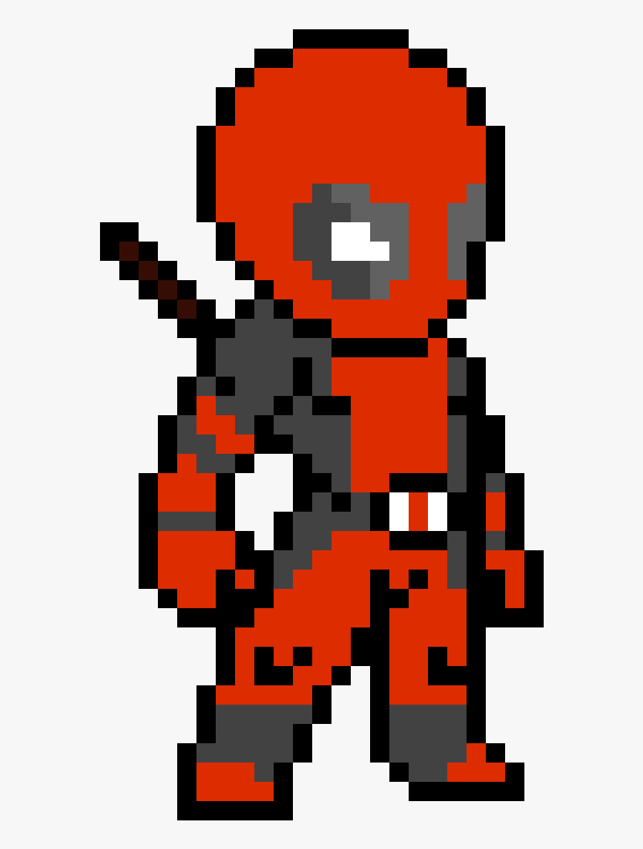 Pixel Art Deadpool Clipart , Png Download - Deadpool Pixel Art Png, Transparent Clipart
