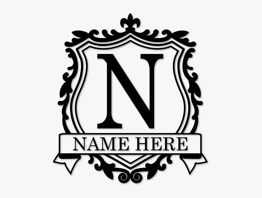 Clip Art Monogram Crest - Crest Silhouette, Transparent Clipart
