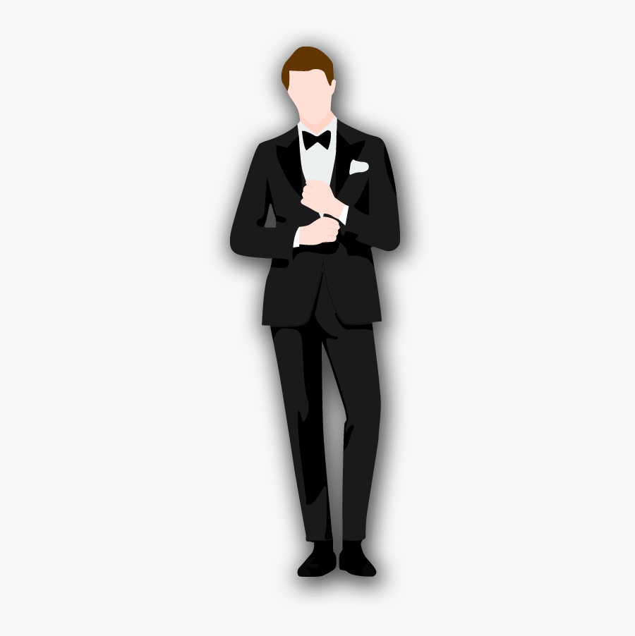 Clip Art Black For A Glamorous - Tuxedo, Transparent Clipart