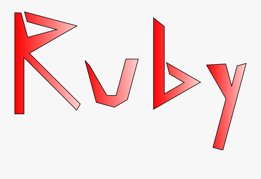 Ruby Random Logo Clipart, Vector Clip Art Online, Royalty - Red Logo Ruby, Transparent Clipart